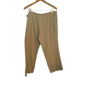 Drawstring Lounge Pants Elastic Waist Pale Green Trousers - SIZE Petite Medium
